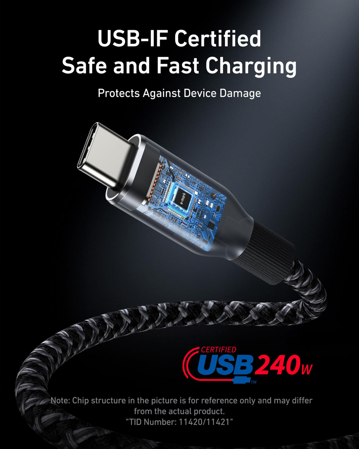 Premium USB-C to USB-C Cable Braided