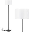 Modern Floor Lamp Simple Design with White Shade & Foot Pedal Switch