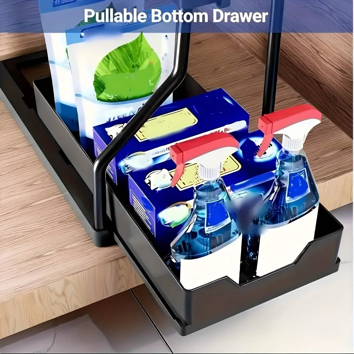 2-Piece Under Sink Multi Purpose Organizer with Sliding Shelves