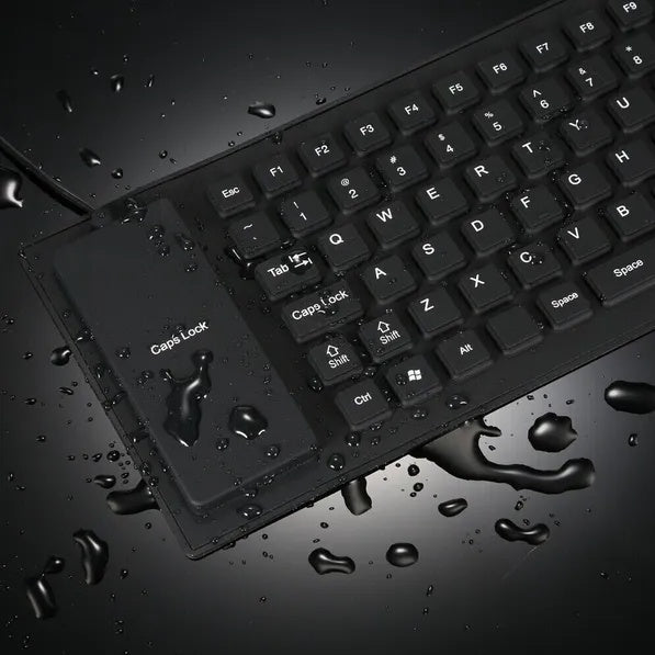 Waterproof Silicone Keyboard Foldable Flexible USB Dust & Dirtproof