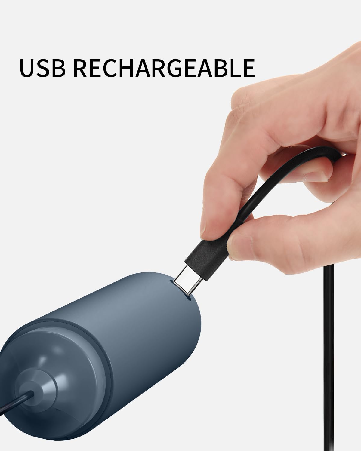 CIRCLE JOY Rechargeable Milk Frother Handheld, Dual Coil Whisk Head Electric Coffee Frother, Portable Hand Frother Wand Drink Mixer for Matcha Lattes Cappuccino, Kitchen Gifts, Black