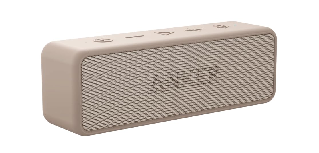 Anker soundcore 2 Portable Bluetooth Speaker, Stereo Sound, IPX7