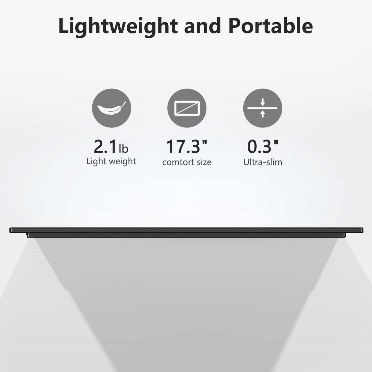 ForHelp 15.6inch Portable Monitor,1080P USB-C HDMI Second External Monitor for Laptop,PC,Mac Phone,PS,Xbox,Swich,IPS Ultra-Thin Zero Frame Gaming Display/Premium Smart Cover