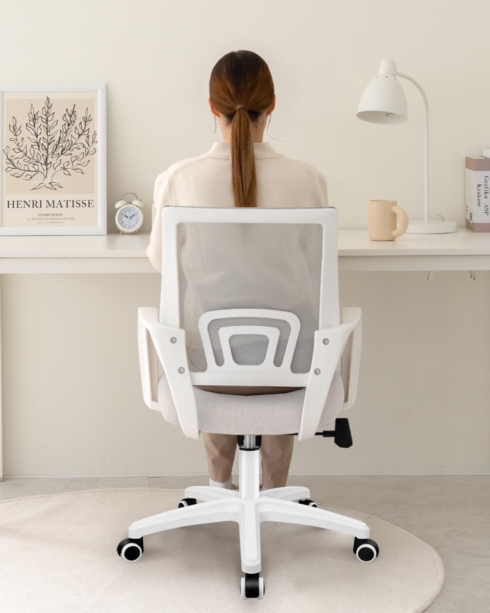 Office Computer Chair Ergonomic Mid-Back Mesh Desk