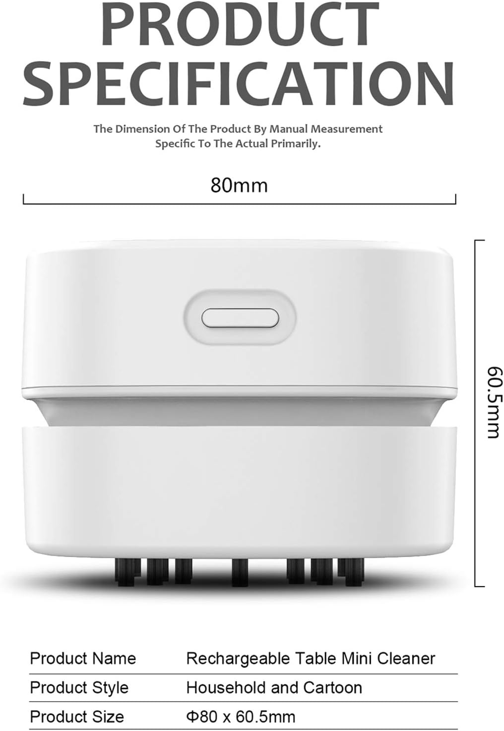 Mini Desktop Vacuum With 4 hours Endurance & 360° Rotatable Clean Up