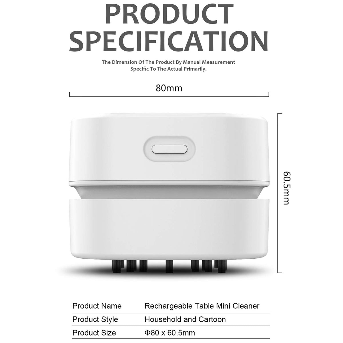 Mini Desktop Vacuum With 4 hours Endurance & 360° Rotatable Clean Up