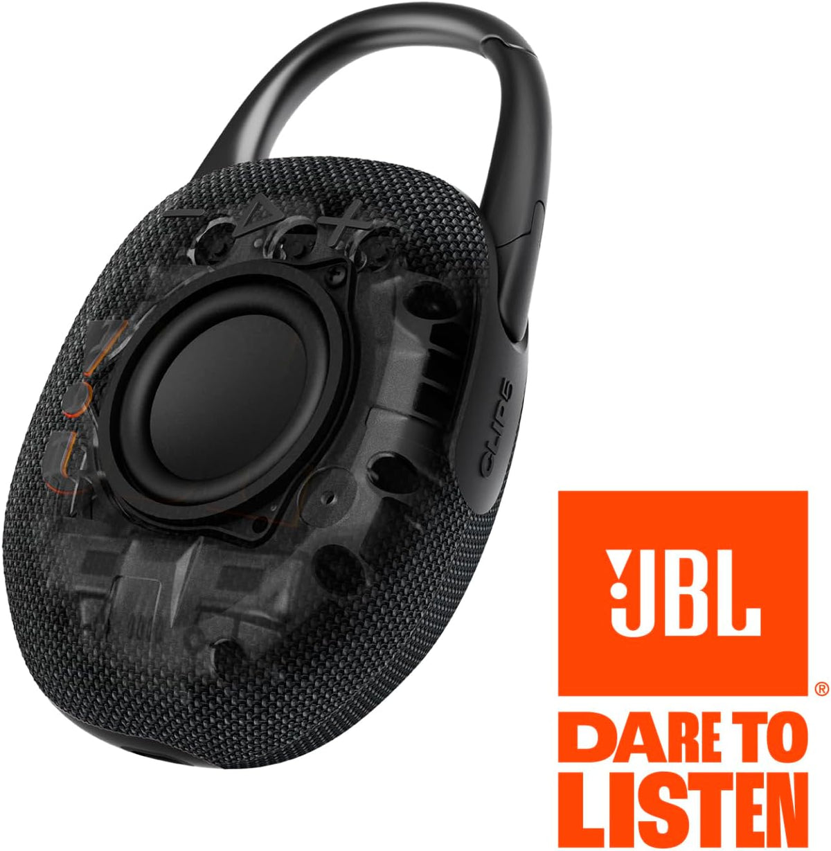 JBL Clip 5 - Ultra-Portable, Waterproof & Dustproof Bluetooth Speaker, Big JBL Pro Sound with Punchy bass, Integrated Carabiner, Up to 12 Hours of Play, Made in Part with Recycled Materials (Black)