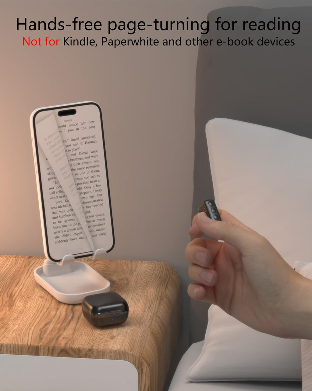 Tiktok Scrolling Ring for iPhone/Android,Bluetooth Page Turner for Kindle App,Remote Control for Camera/Video Recording/Music Player (Black)