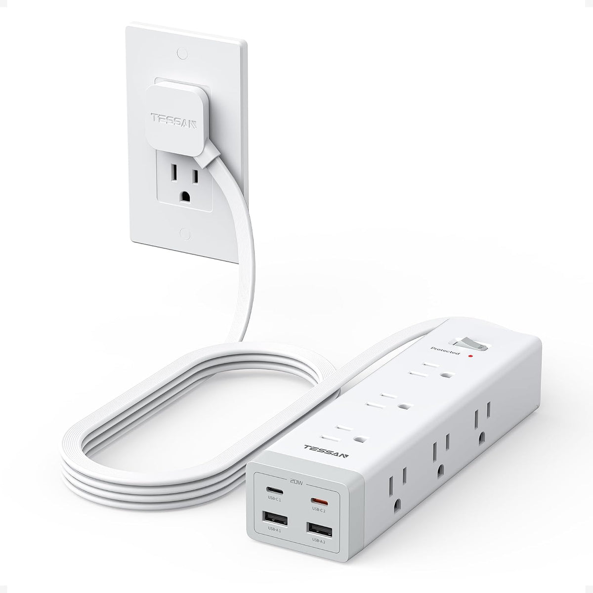 TESSAN Surge Protector Power Strip