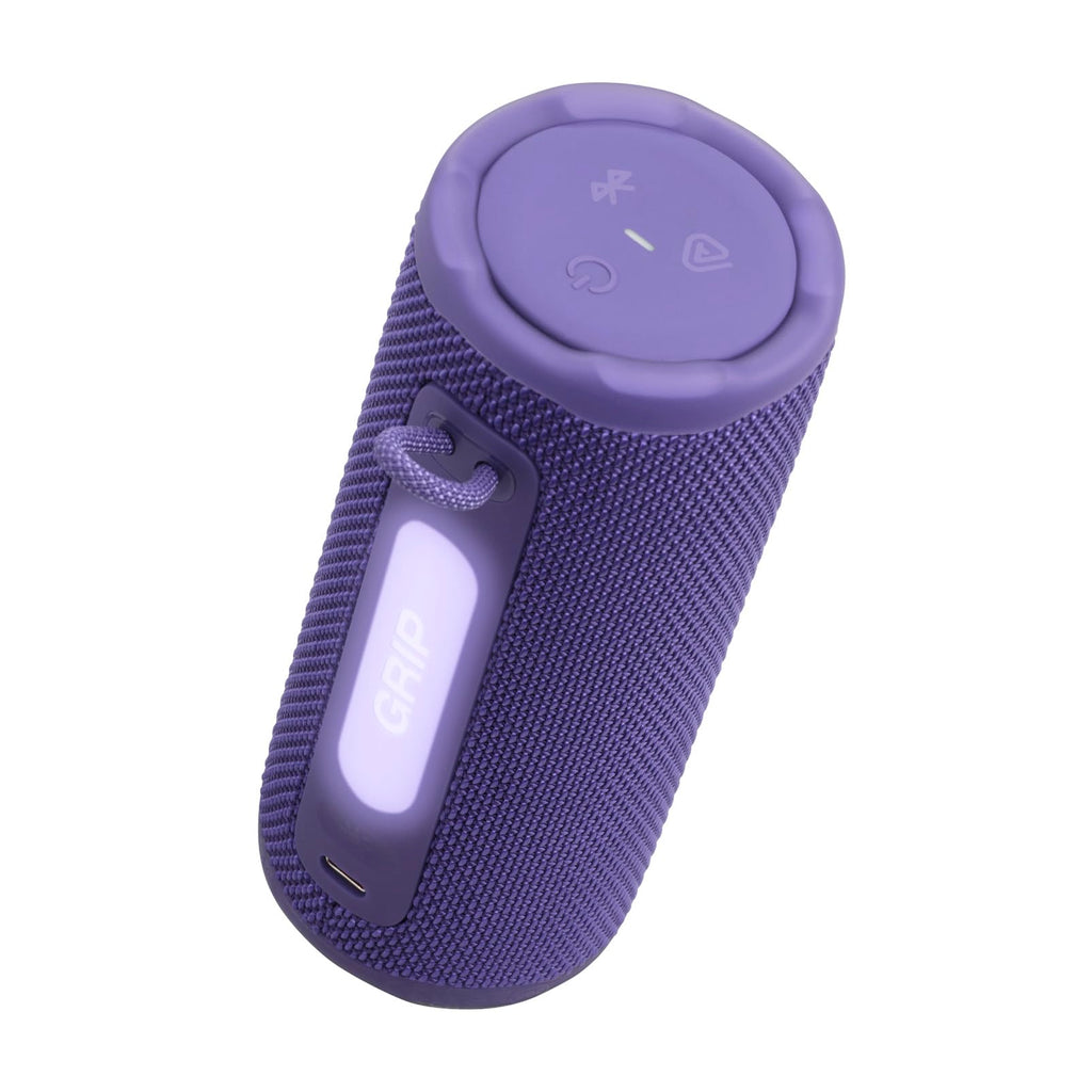 JBL Grip Portable Bluetooth Speaker, Waterproof, Ambient Light - White