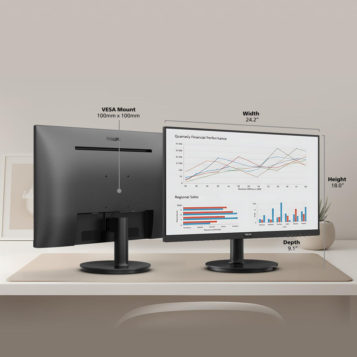 Philips 24 Inch Computer Monitor FHD 180Hz IPS, 24E2G2200