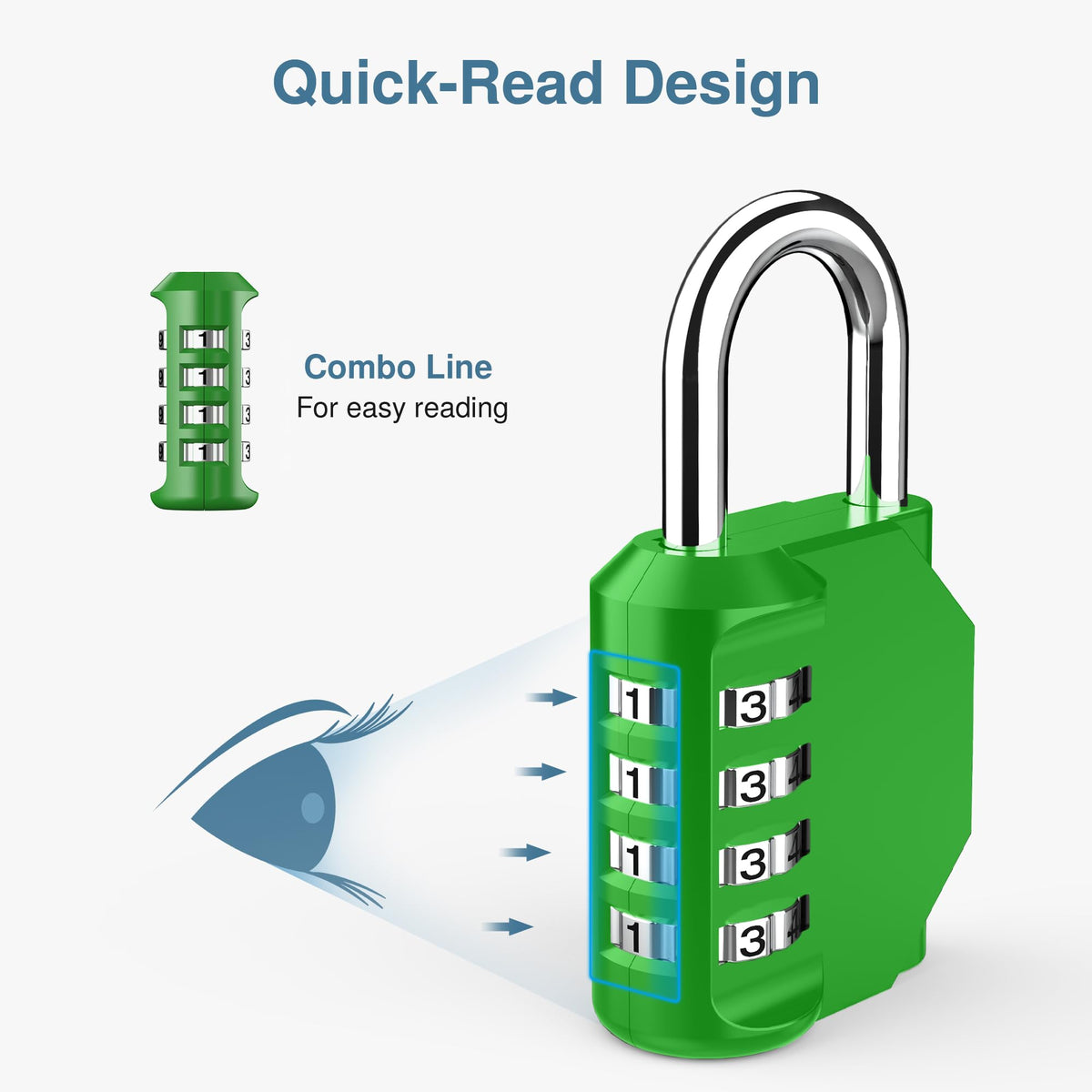 Puroma | 1 Combination Lock | 4 Digit Padlock | 2, 3, 4, & 10 Combo Packs