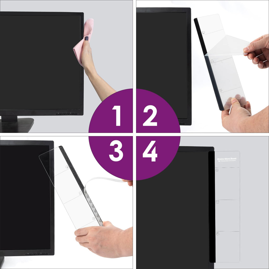 Office Desk Accessories 2pcs Computer Monitor Memo Board