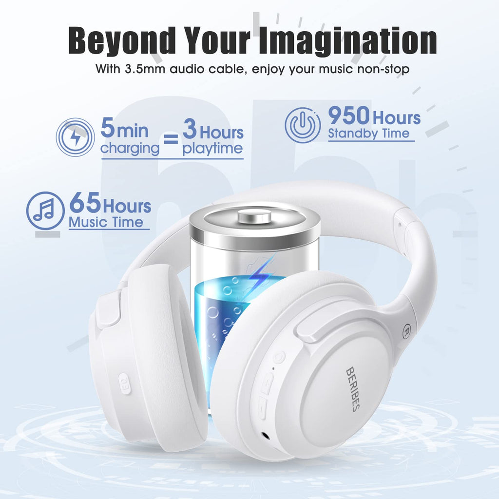 BERIBES Bluetooth Headphones Over Ear Wireless