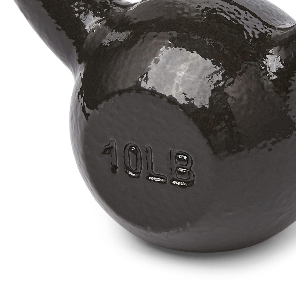Amazon Basics Cast Iron Kettlebell for Strength Training | Black | 10lbs - 60lbs