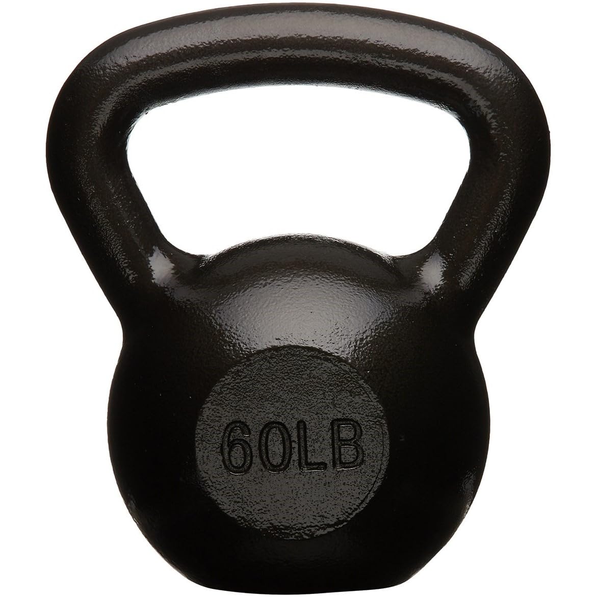 Amazon Basics Cast Iron Kettlebell for Strength Training | Black | 10lbs - 60lbs