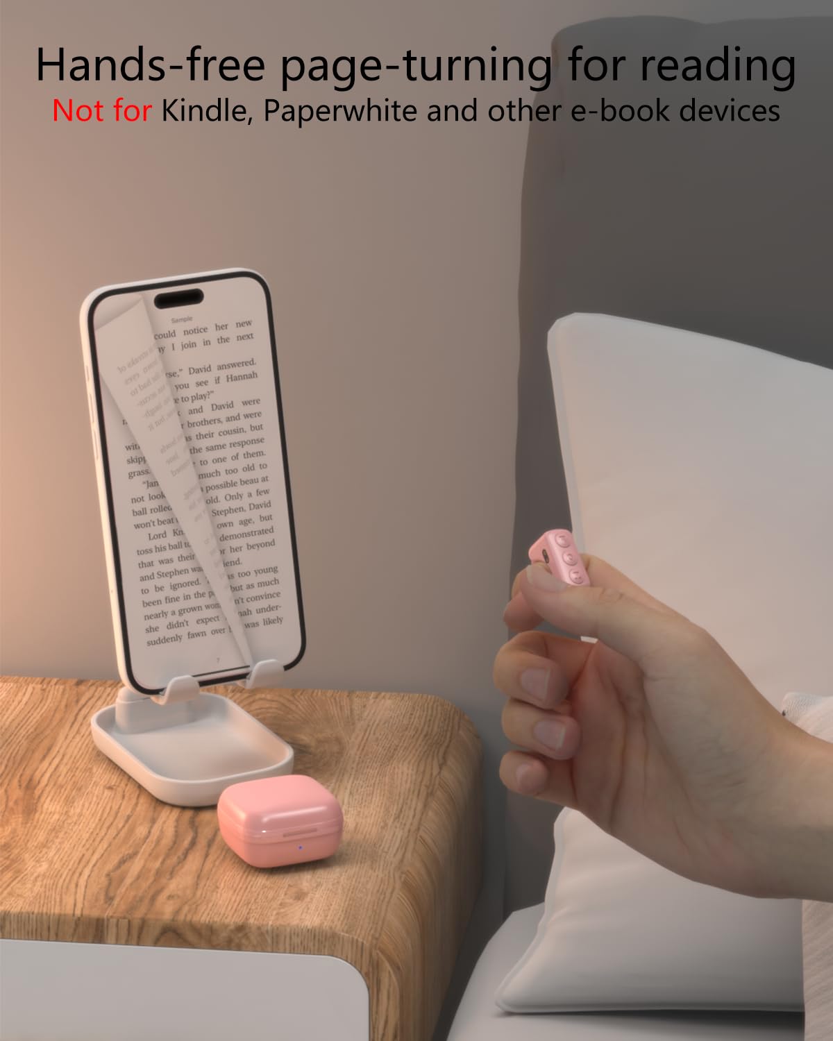 Tiktok Scrolling Ring for iPhone/Android,Bluetooth Page Turner for Kindle App,Remote Control for Camera/Video Recording/Music Player (Black)