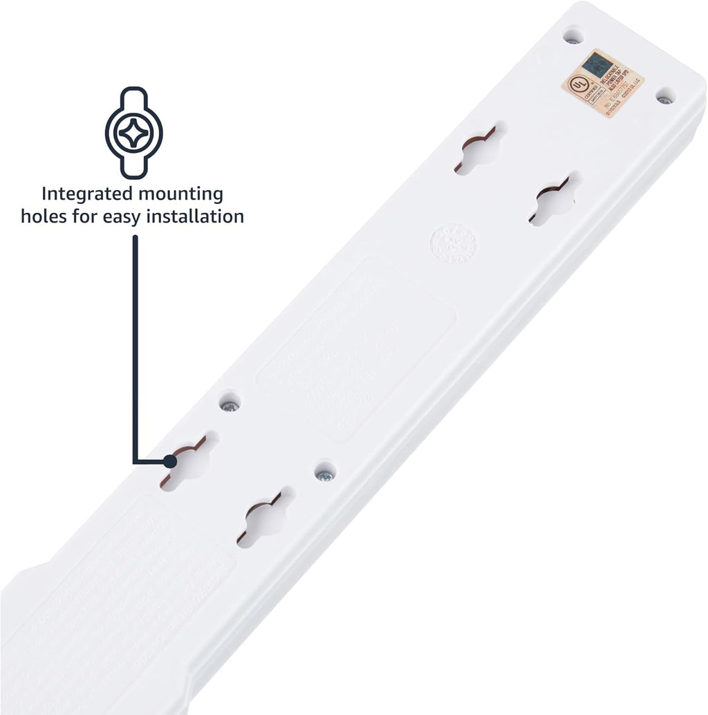Amazon Basics Surge Protector Power Strip, 6-Outlet, 790 Joules, Circuit Breaker, LED Indicator Light, 6ft Extension Cord, Black