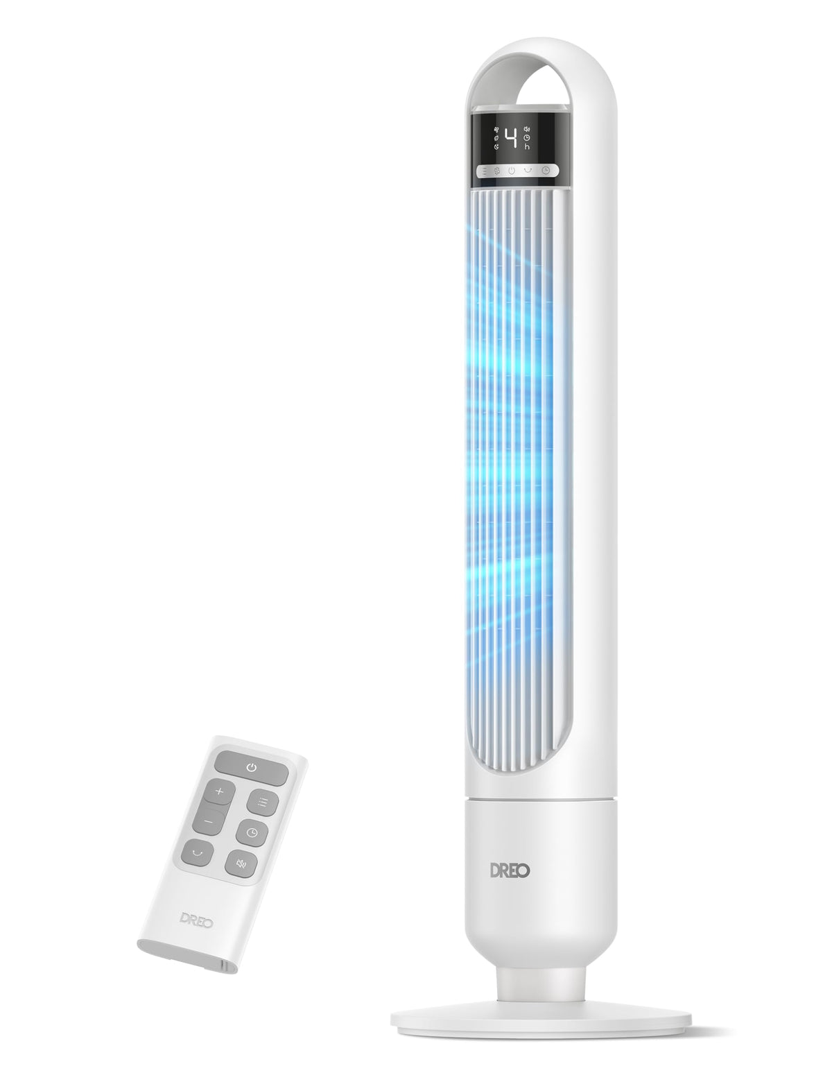 DREO Tower Fan for Bedroom, 25ft/s Velocity, 28dB Ultra Quiet, 4 Speeds