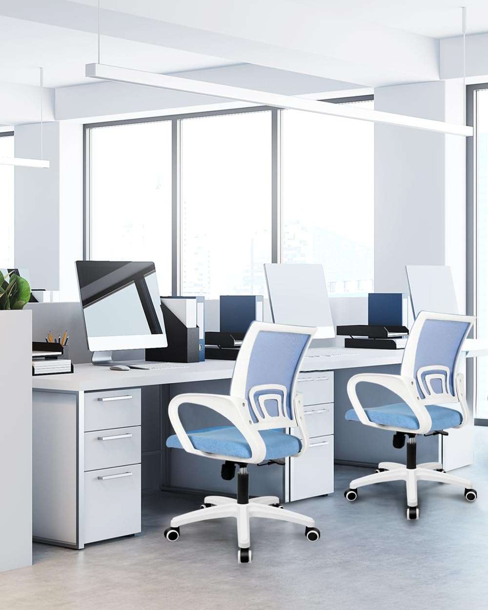 Office Computer Chair Ergonomic Mid-Back Mesh Desk