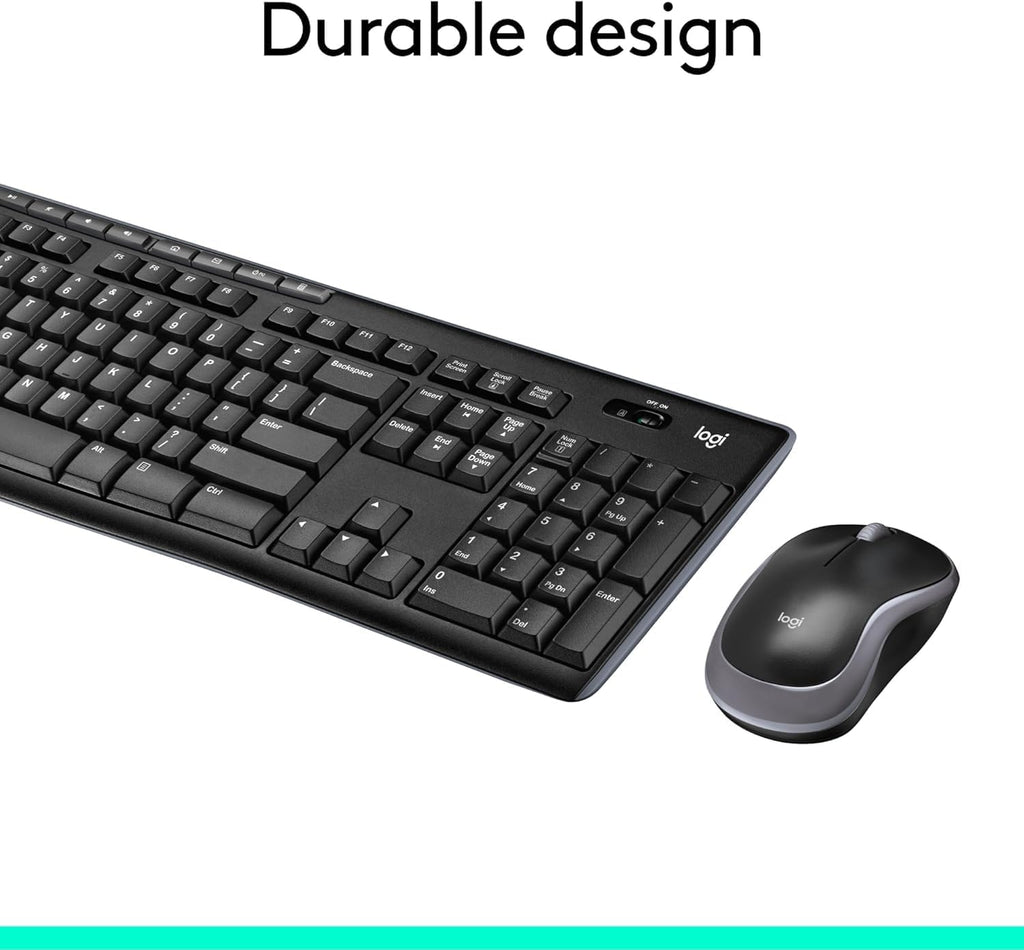 Logitech MK270 Full Size Wireless Keyboard and Mouse Combo