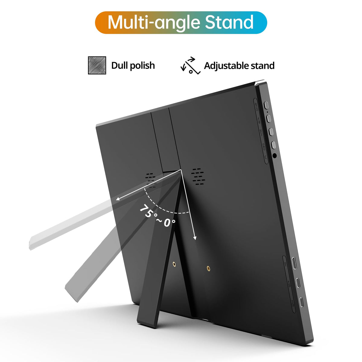 ForHelp 15.6inch Portable Monitor,1080P USB-C HDMI Second External Monitor for Laptop,PC,Mac Phone,PS,Xbox,Swich,IPS Ultra-Thin Zero Frame Gaming Display/Premium Smart Cover
