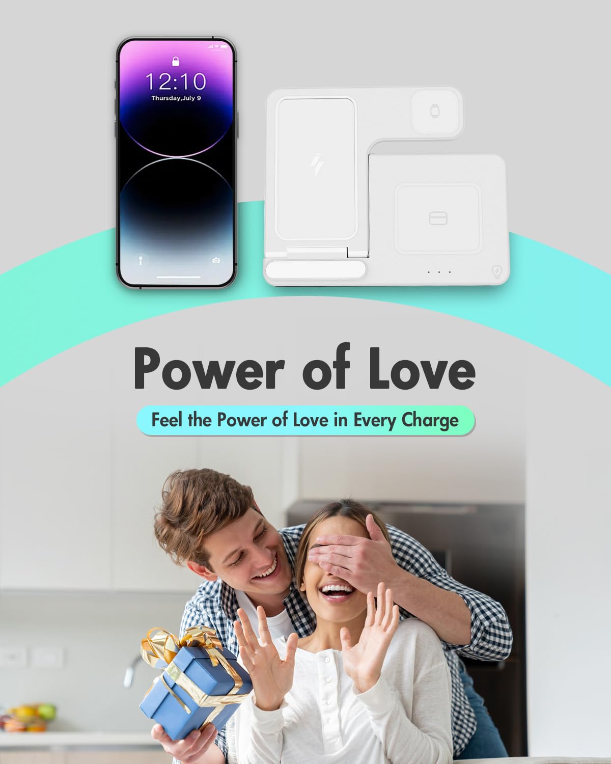 Wireless Charging Station for Apple Devices | 3 in 1 (I phones, Apple Watches, Airpods