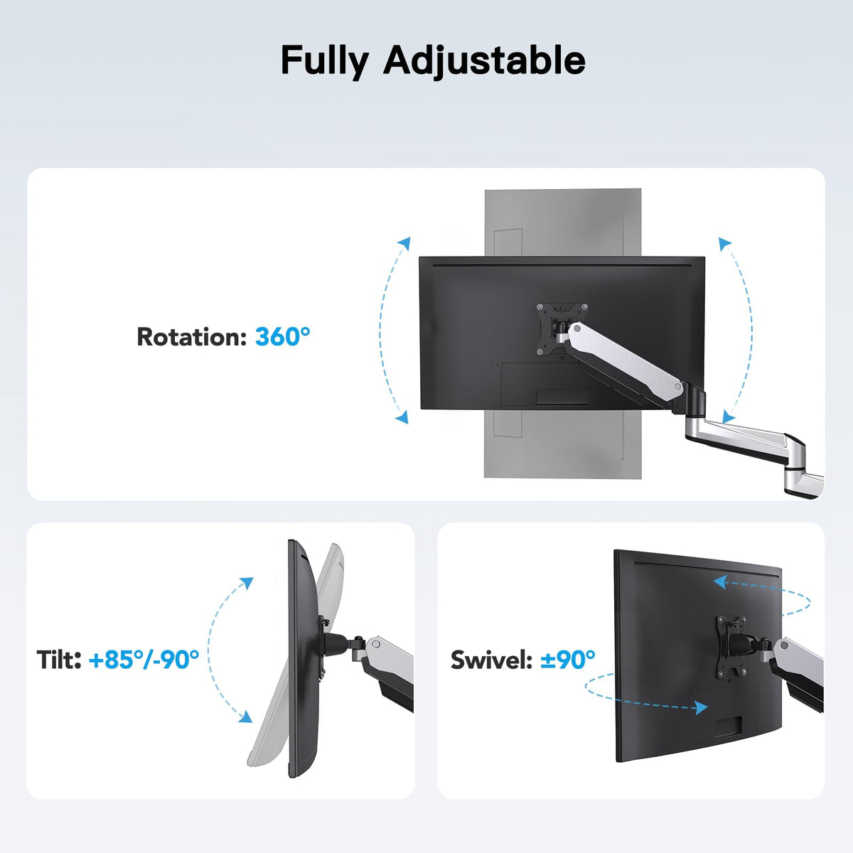 Triple Monitor Mount for 17 to 32 inch Screen