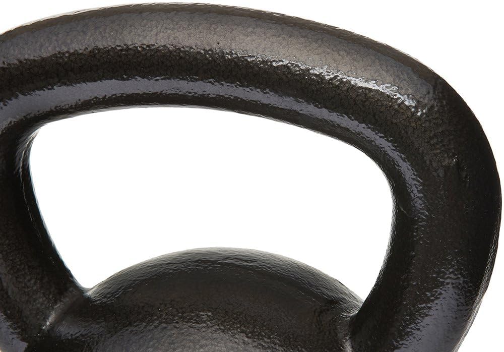 Amazon Basics Cast Iron Kettlebell for Strength Training | Black | 10lbs - 60lbs