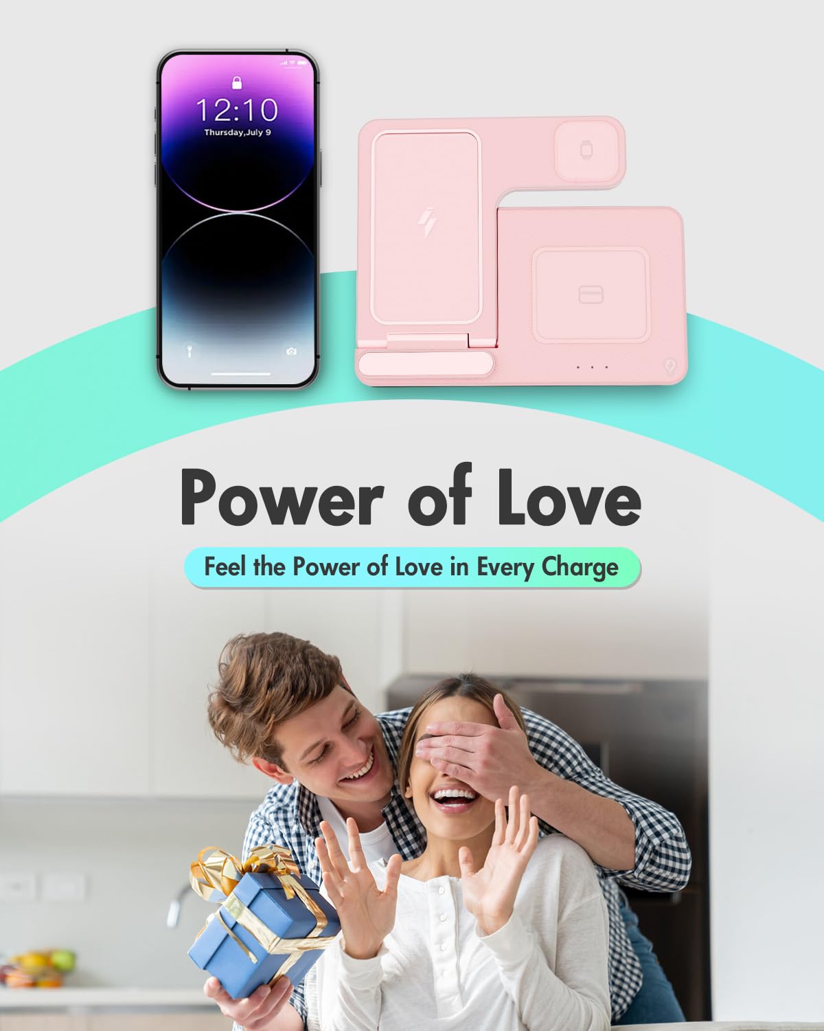 Wireless Charging Station for Apple Devices | 3 in 1 (I phones, Apple Watches, Airpods