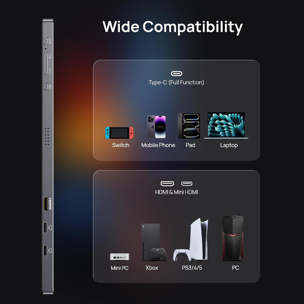 ARZOPA 16.1'' 144Hz Portable Gaming Monitor 106% sRGB - Z1FC