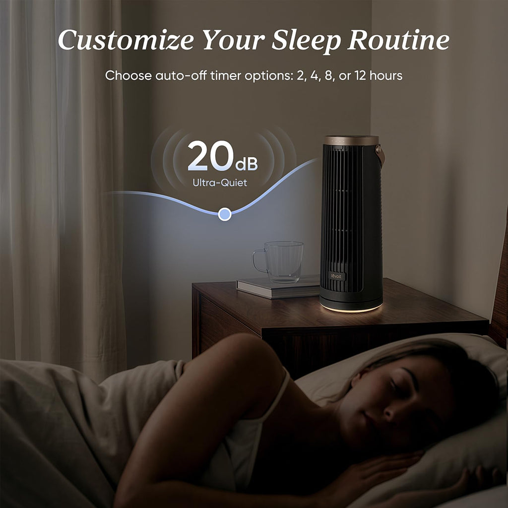 Levoit Tower Fan for Bedroom, Standing Fan with 36”-47” Adjustable Height