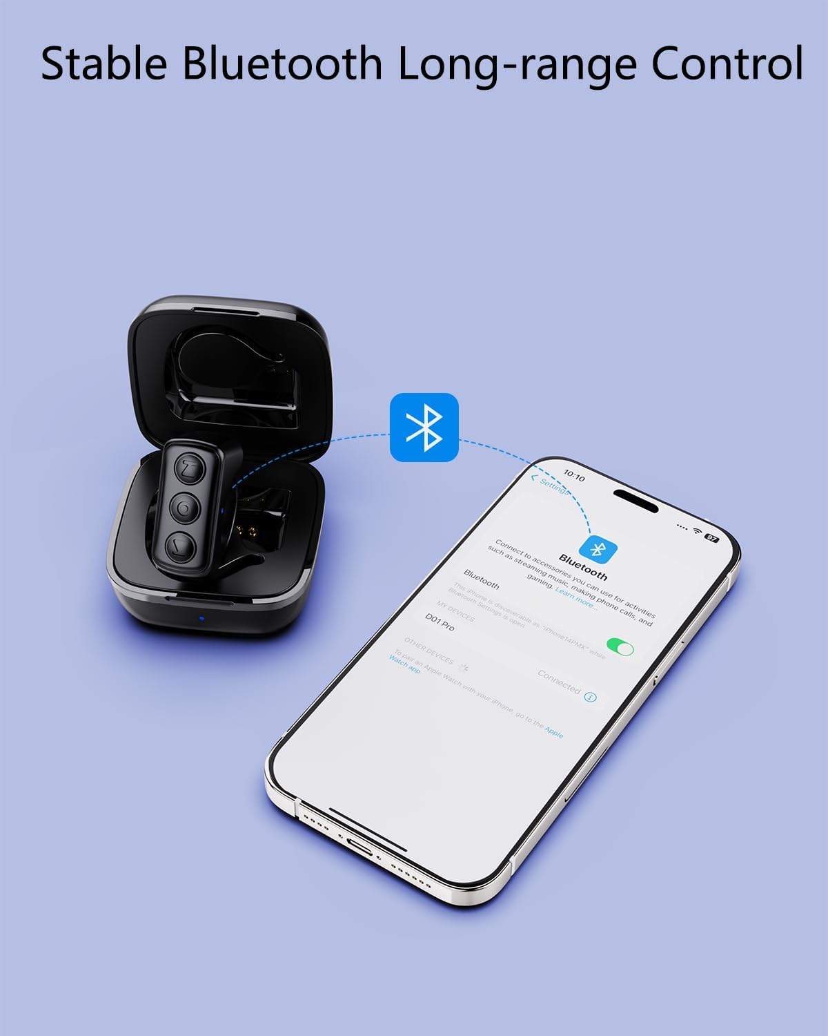 Tiktok Scrolling Ring for iPhone/Android,Bluetooth Page Turner for Kindle App,Remote Control for Camera/Video Recording/Music Player (Black)