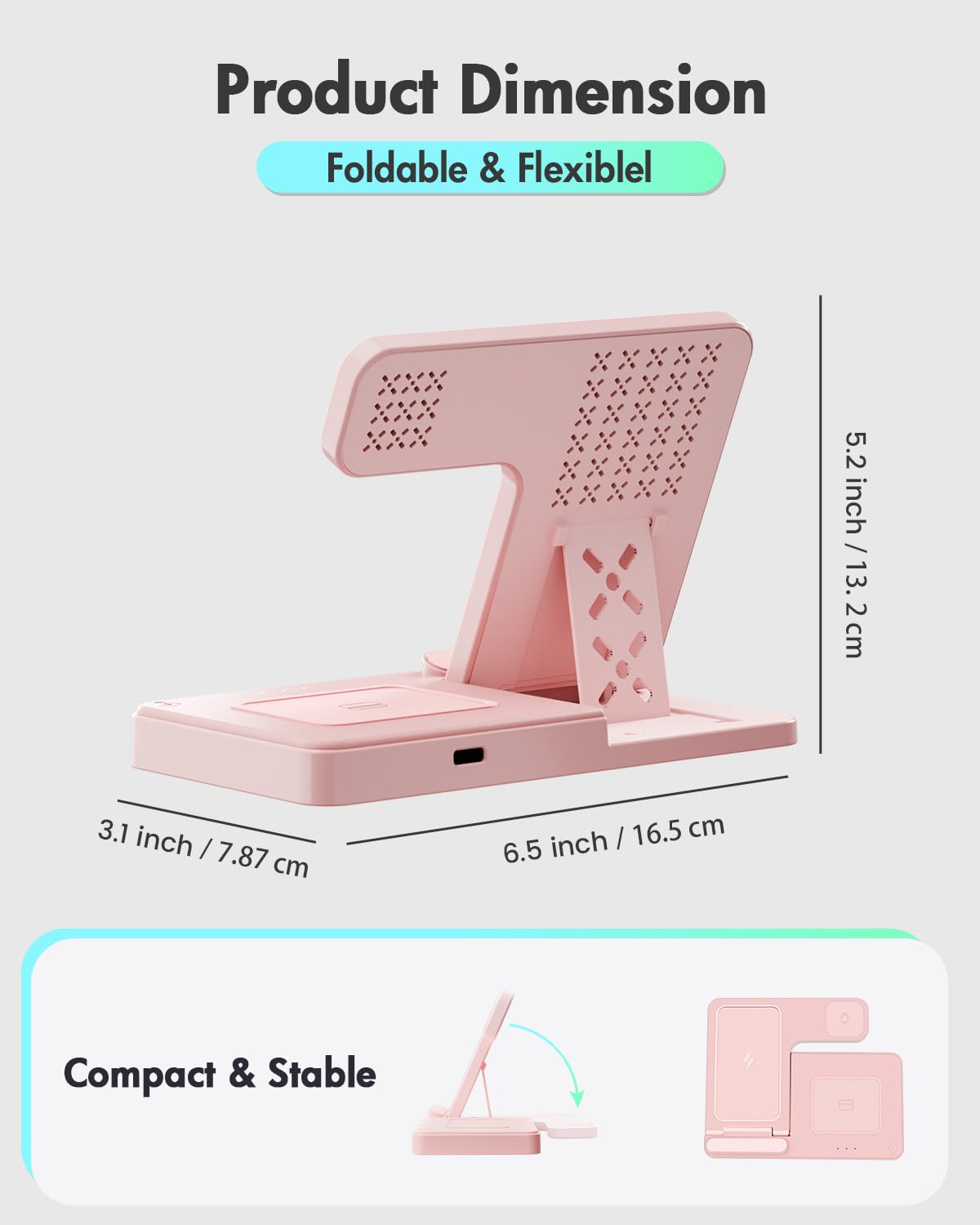 Wireless Charging Station for Apple Devices | 3 in 1 (I phones, Apple Watches, Airpods