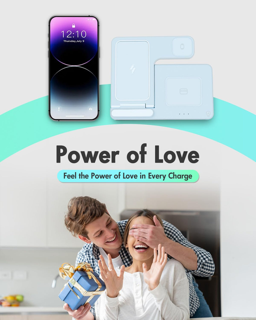 Wireless Charging Station for Apple Devices | 3 in 1 (I phones, Apple Watches, Airpods