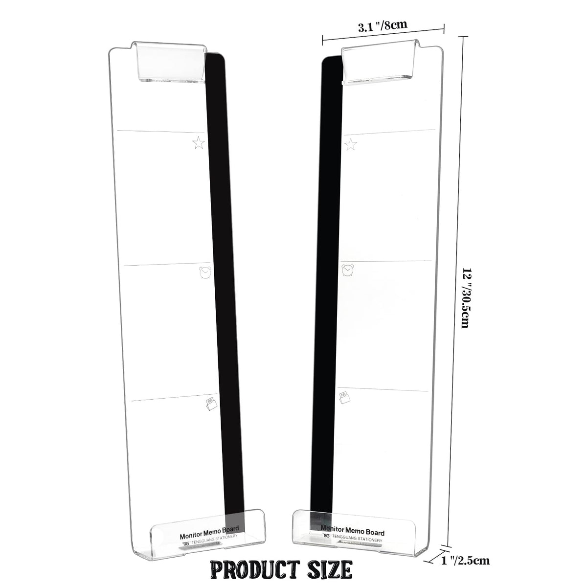 Office Desk Accessories 2pcs Computer Monitor Memo Board