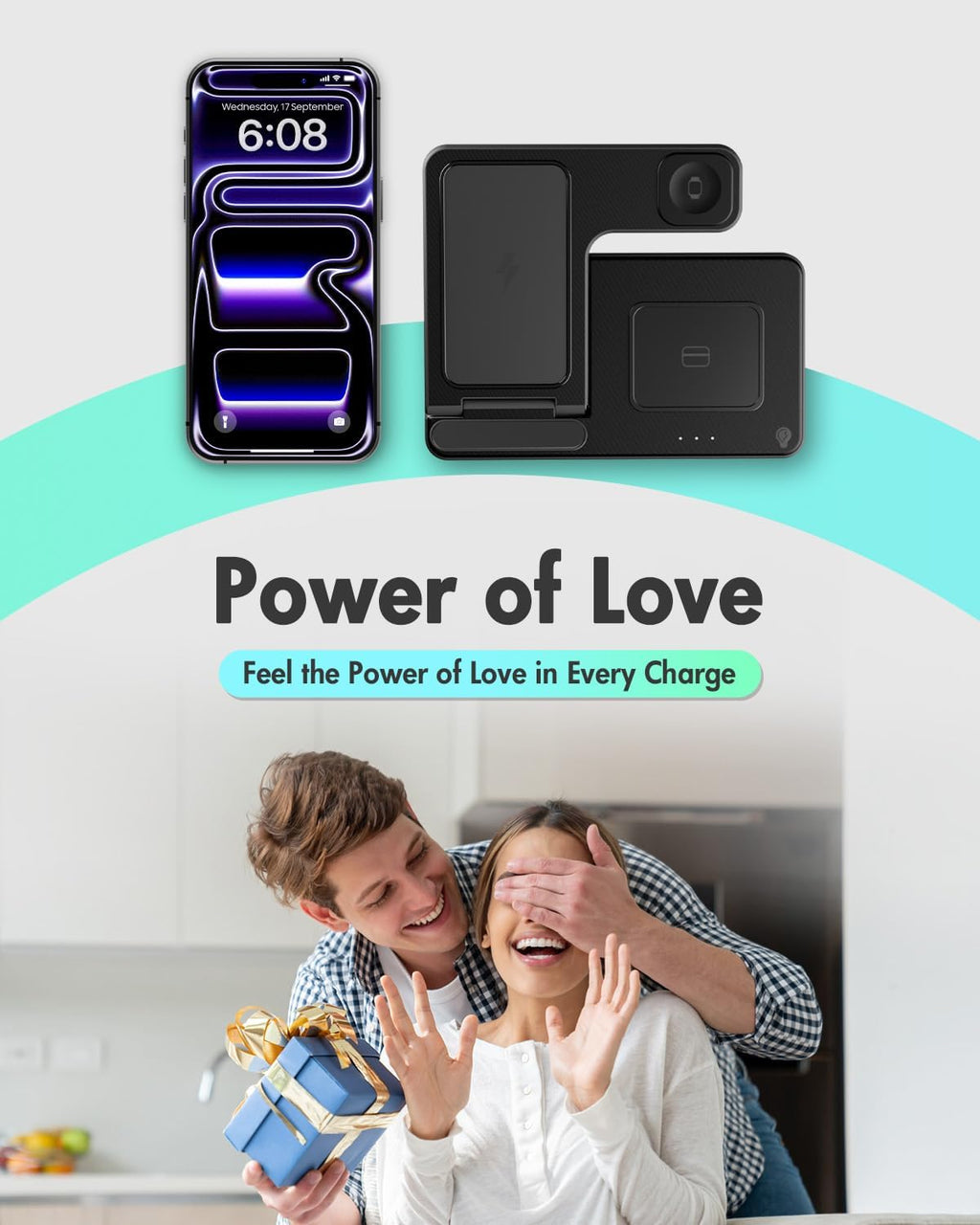 Wireless Charging Station for Apple Devices | 3 in 1 (I phones, Apple Watches, Airpods