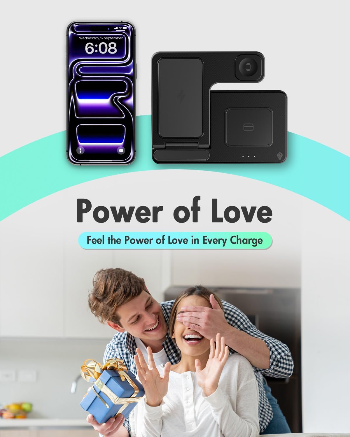 Wireless Charging Station for Apple Devices | 3 in 1 (I phones, Apple Watches, Airpods