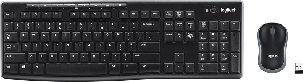 Logitech MK270 Full Size Wireless Keyboard and Mouse Combo
