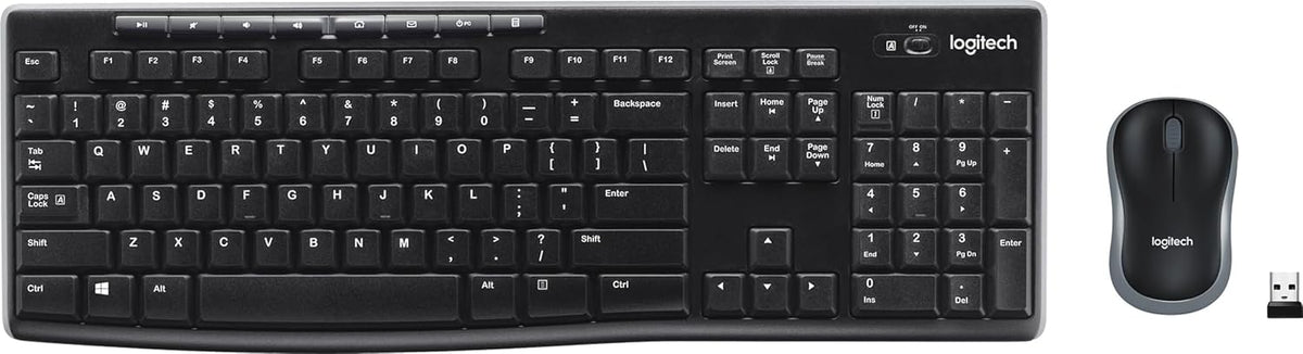 Logitech MK270 Full Size Wireless Keyboard and Mouse Combo