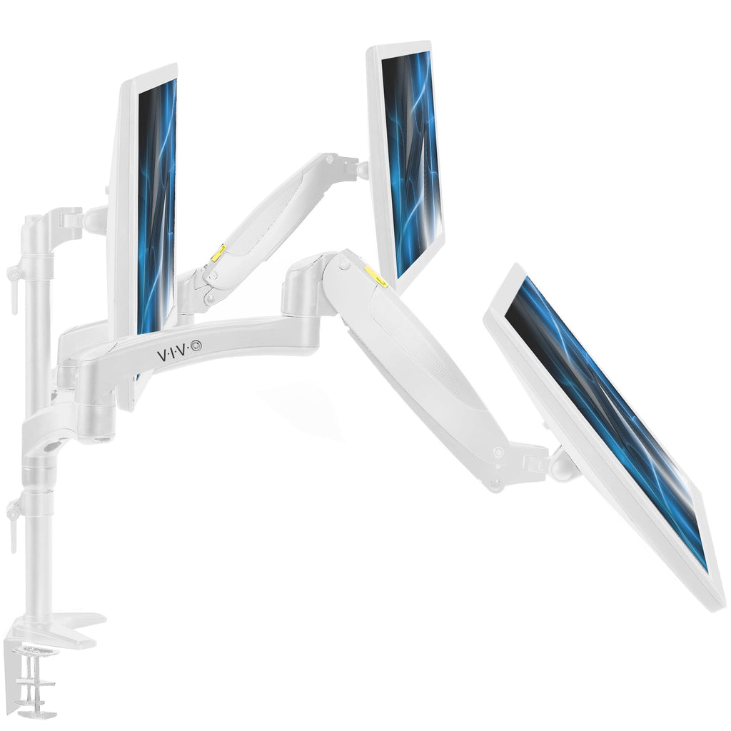 Triple Pneumatic Monitor Mount for 3 Screens up to 32 inches,
