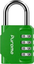 Puroma | 1 Combination Lock | 4 Digit Padlock | 2, 3, 4, & 10 Combo Packs