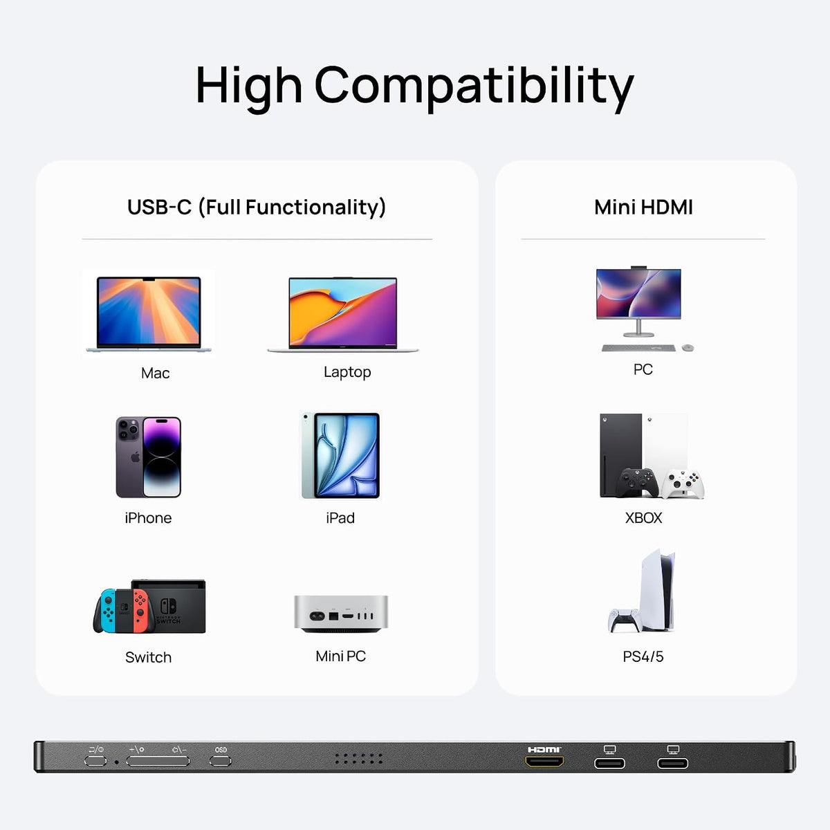 ARZOPA 16.1'' 144Hz Portable Gaming Monitor 106% sRGB - Z1FC