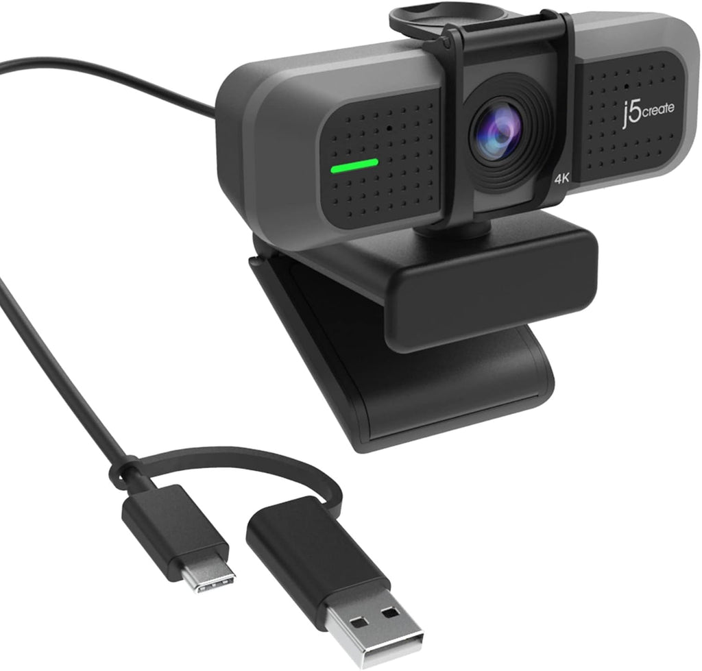 j5create 4K Wide Angle Webcam with Microphone