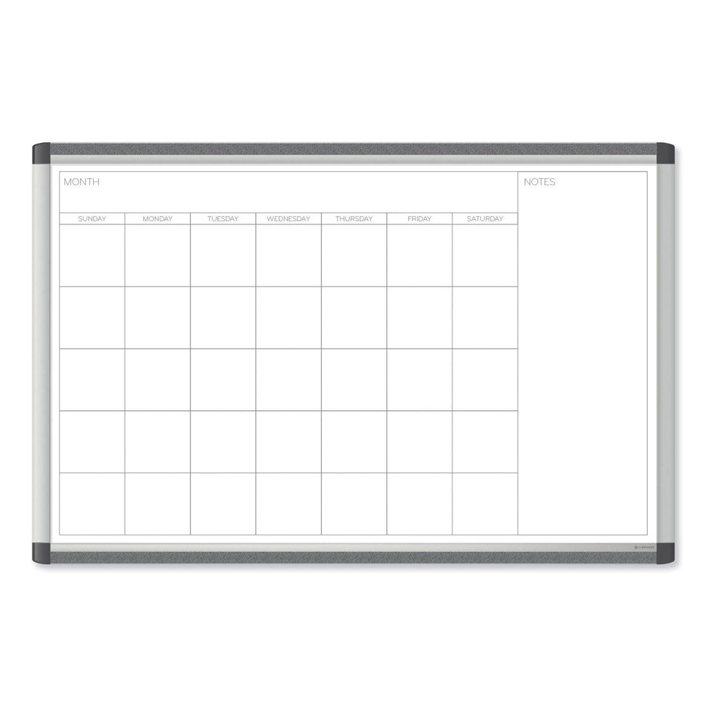 Magnetic Dry Erase One Month Calendar, 36 x 24, White