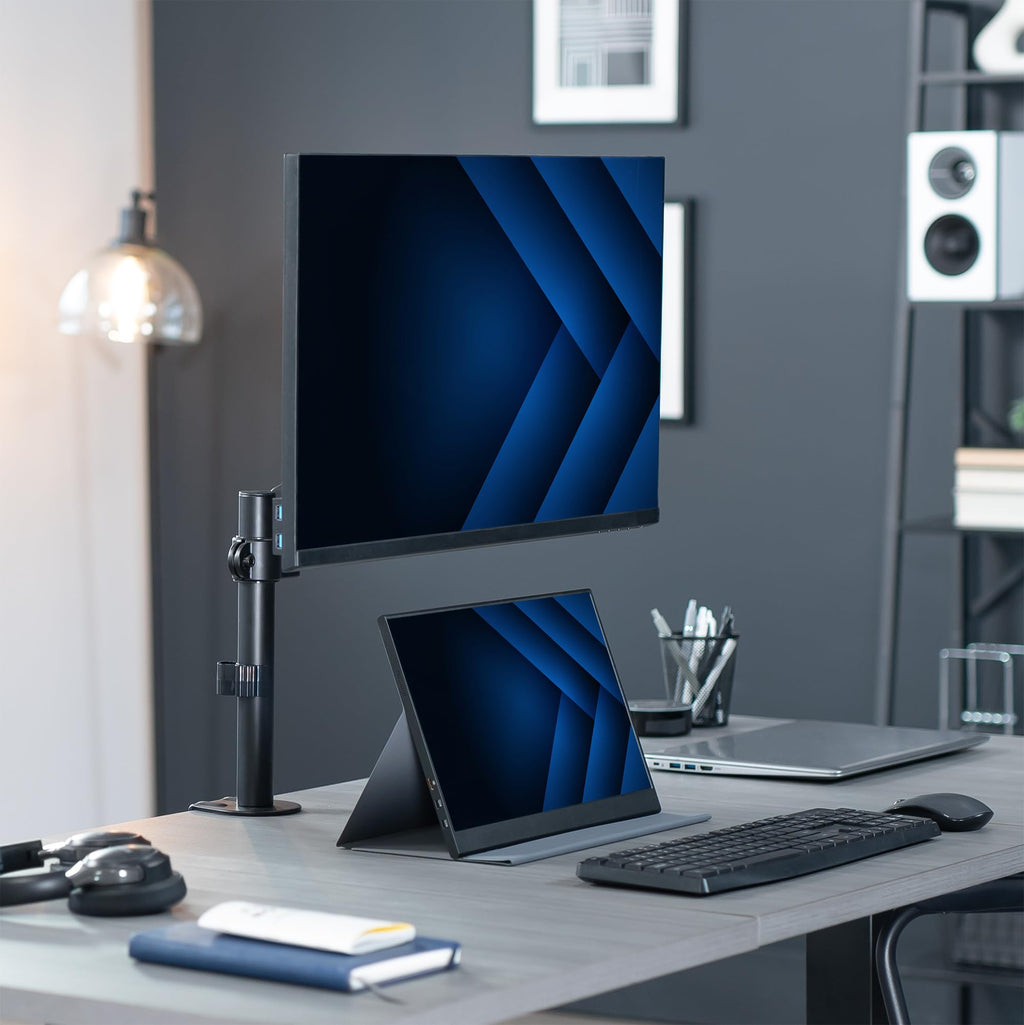 Triple Pneumatic Monitor Mount for 3 Screens up to 32 inches,