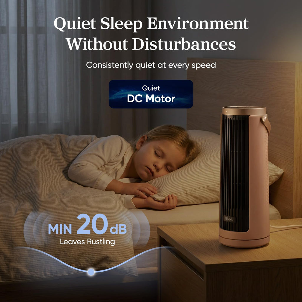 Levoit Tower Fan for Bedroom, Standing Fan with 36”-47” Adjustable Height