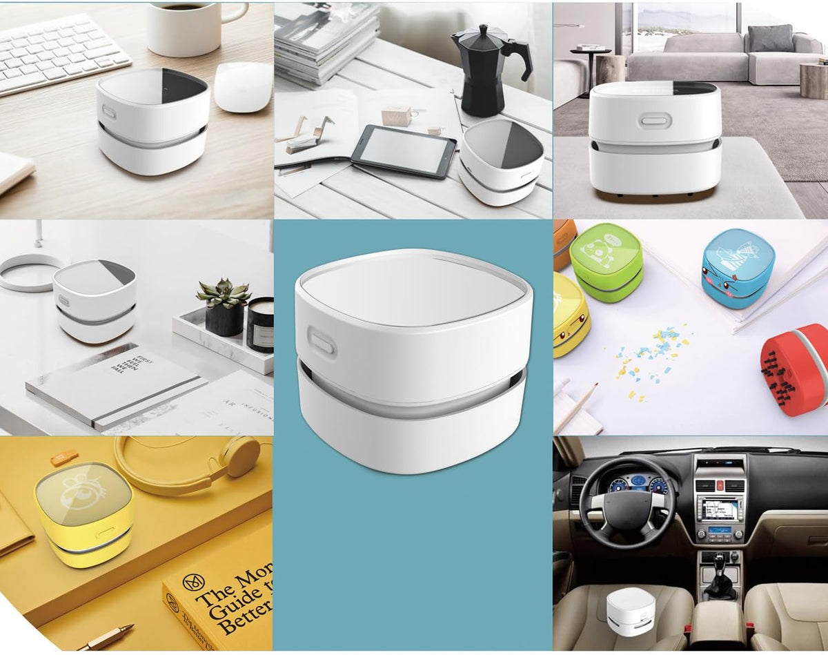 Mini Desktop Vacuum With 4 hours Endurance & 360° Rotatable Clean Up