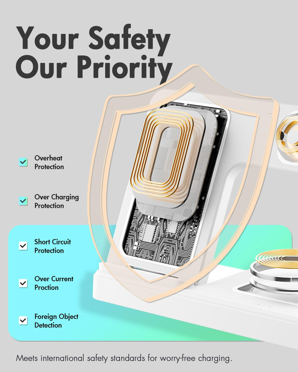 Wireless Charging Station for Apple Devices | 3 in 1 (I phones, Apple Watches, Airpods
