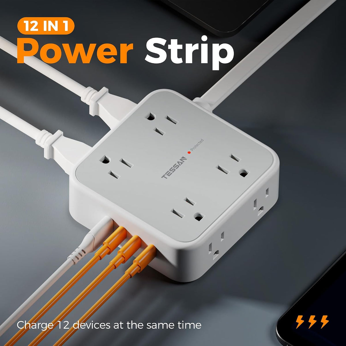 TESSAN Surge Protector Power Strip